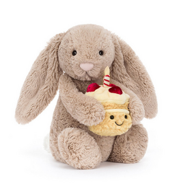 Jellycat Bashful Beige Bunny "Birthday"