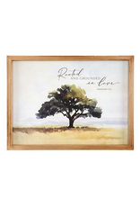 Framed Linen Art - Rooted & Grounded