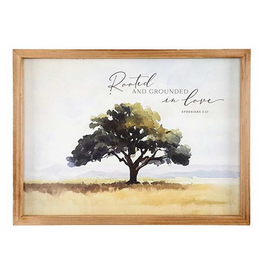 Framed Linen Art - Rooted & Grounded