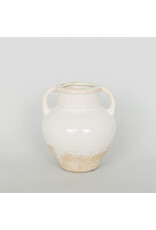 White Ceramic Vase with Handles