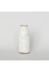 Tall Ceramic Vase with Light Floral Pattern