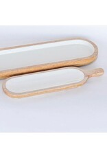 Oval Wooden Tray with Handle