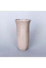 Large Scalloped Vase - Brown