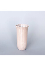 Small Scalloped Vase - Beige