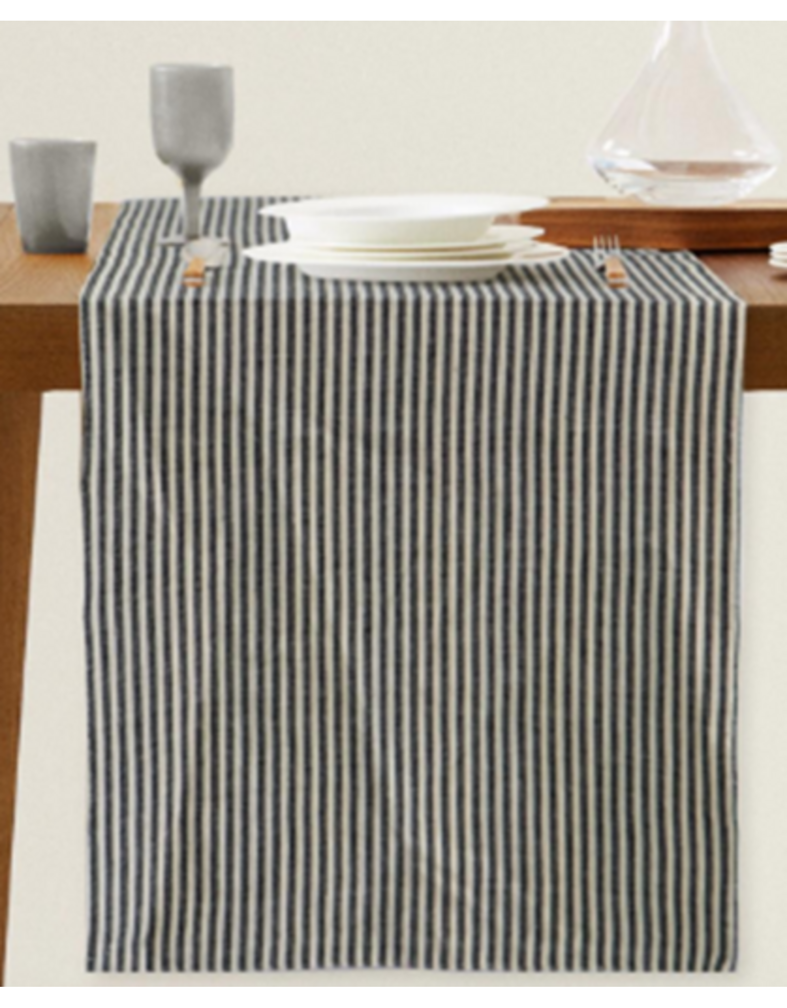 Black & White Striped Table Runner