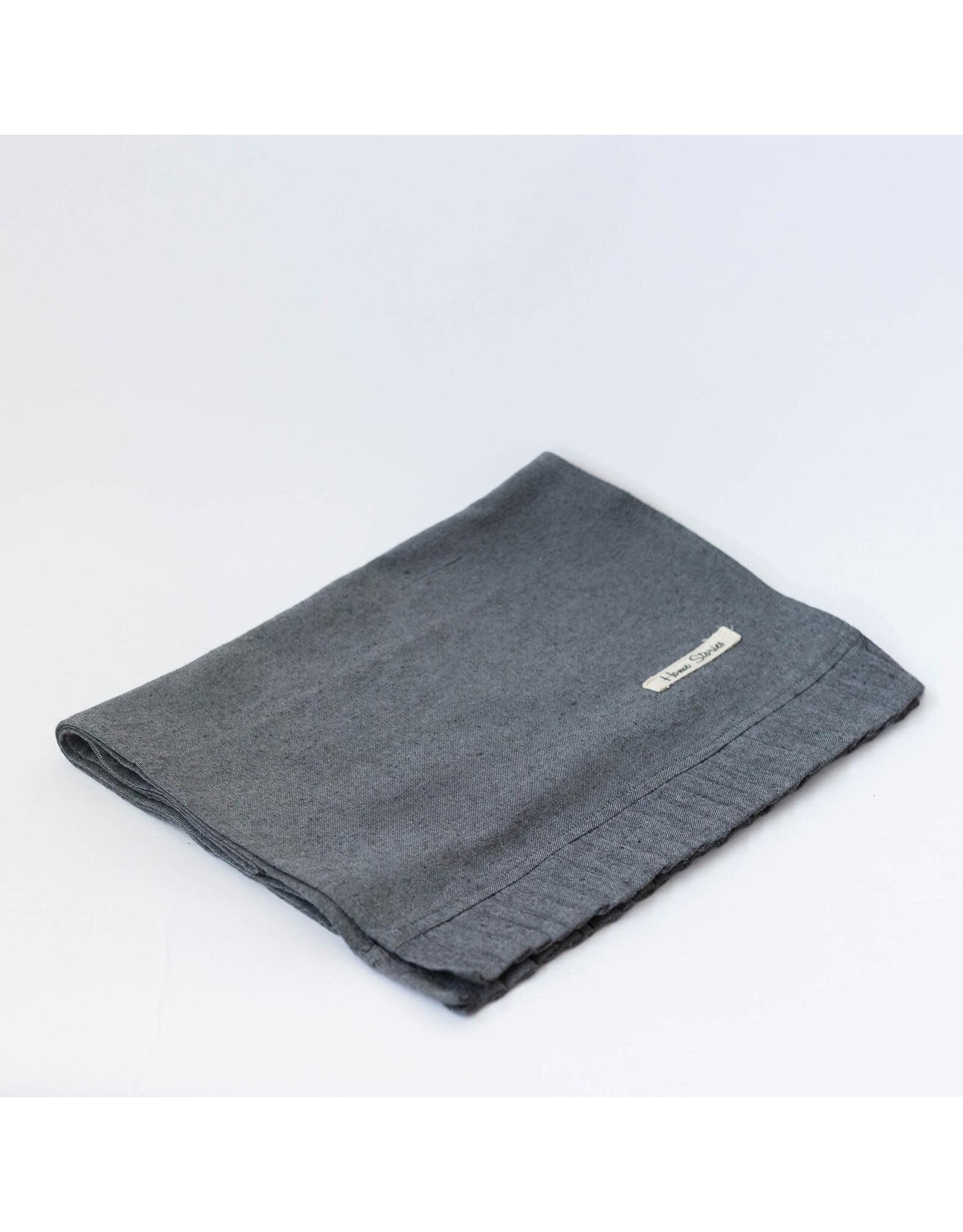 Grey Ruffled Table Runner
