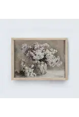 Vintage Framed Flower Art - 12X9
