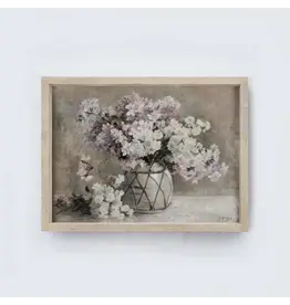 Vintage Framed Flower Art - 12X9