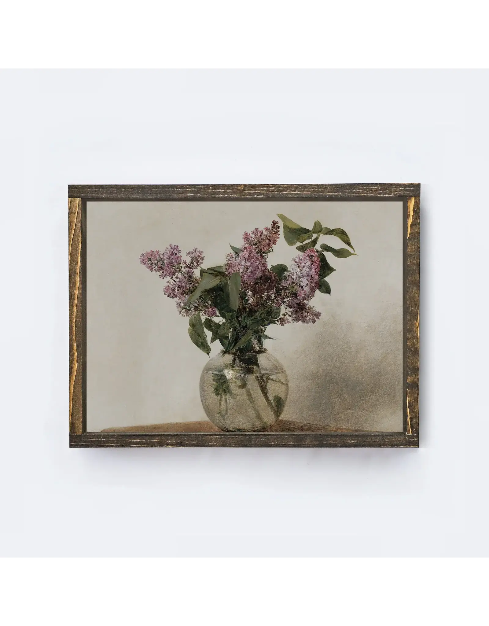 Vintage Framed Lilac Painting - 12X9