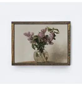 Vintage Framed Lilac Painting - 12X9