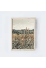Framed Wildflower Field Painting - 19X13