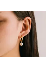 Oceane Pearl Hoops - Gold