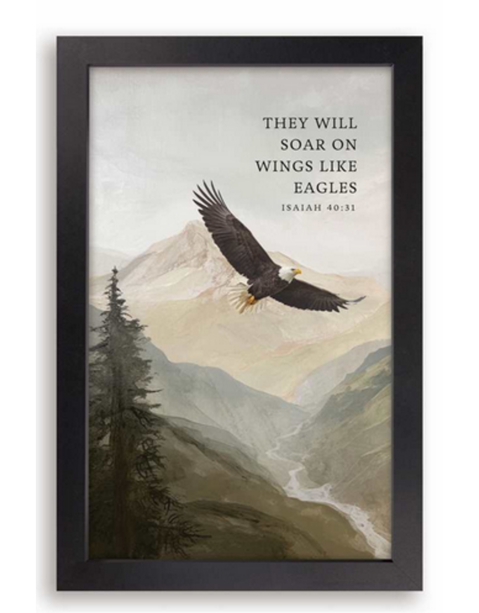 Framed Linen Art - Like Eagles