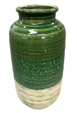 Jenere Green Ceramic Vase