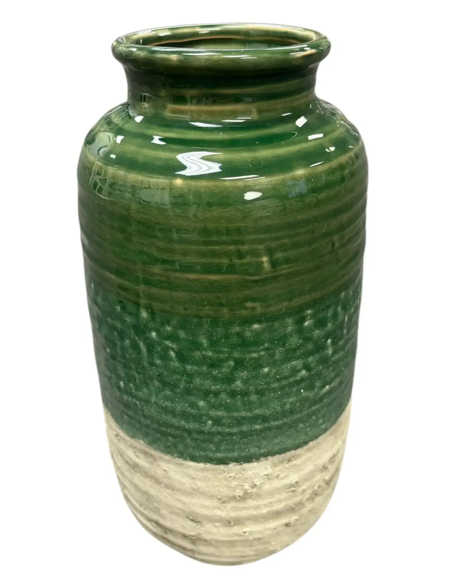Jenere Green Ceramic Vase