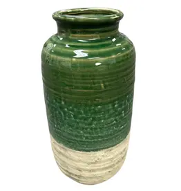 Jenere Green Ceramic Vase