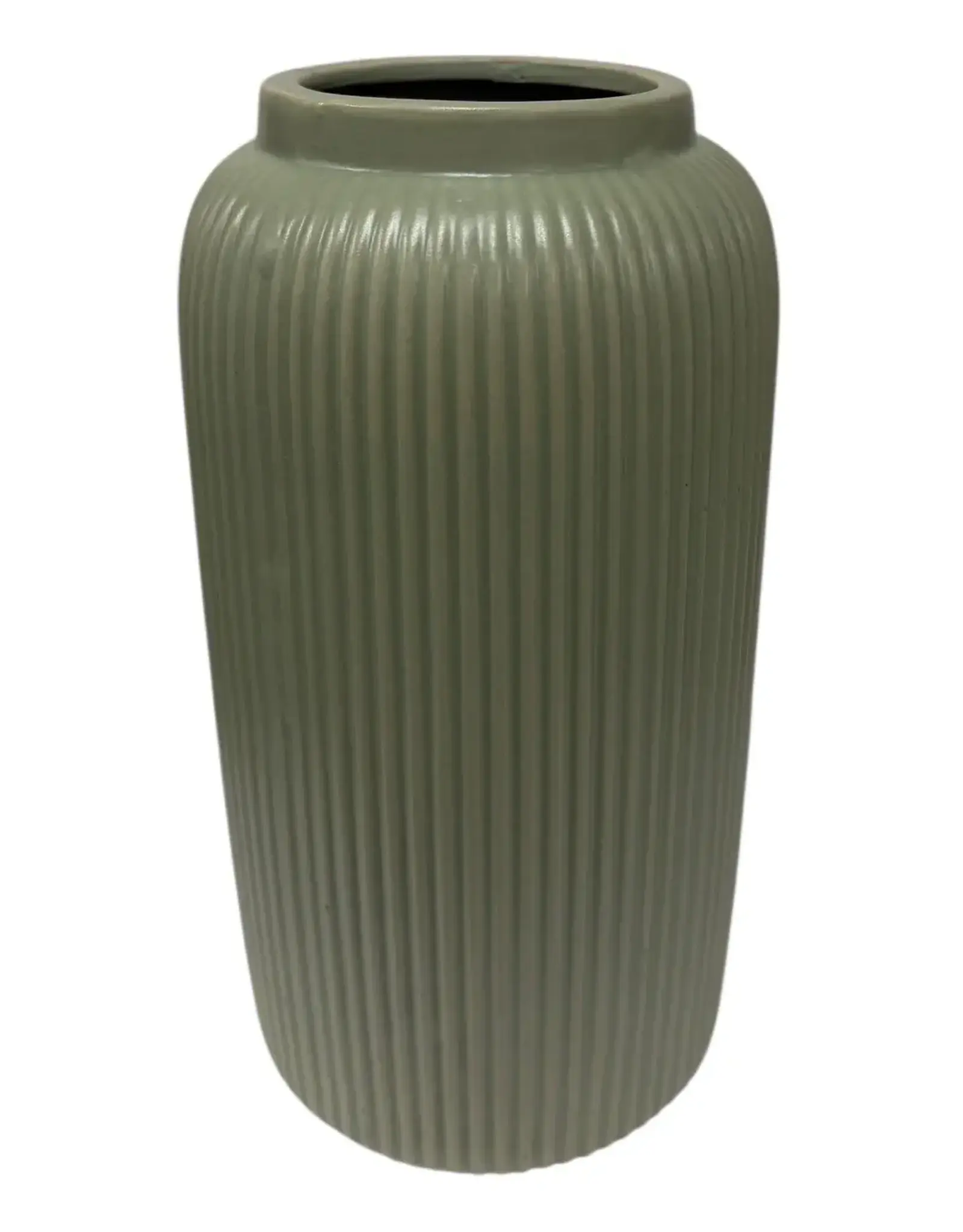 Jenere Matte Green Vase