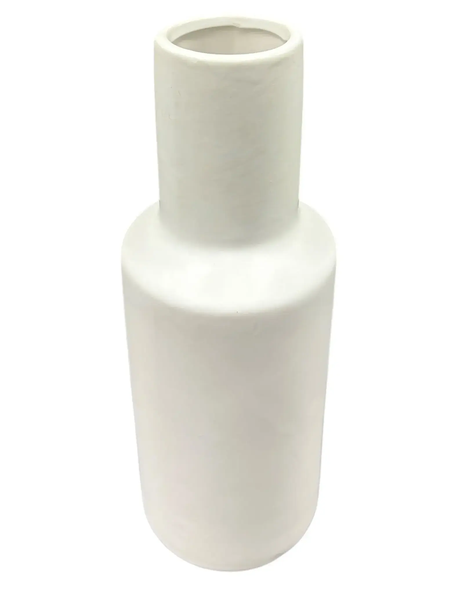 Jenere White Ceramic Vase
