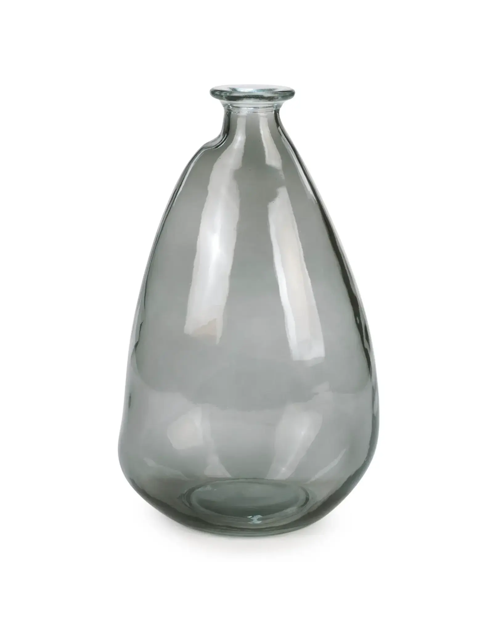 Jenere Abstract Grey Glass Vase