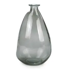 Jenere Abstract Grey Glass Vase