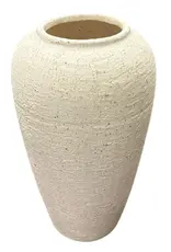 Jenere Tall White Textured Vase