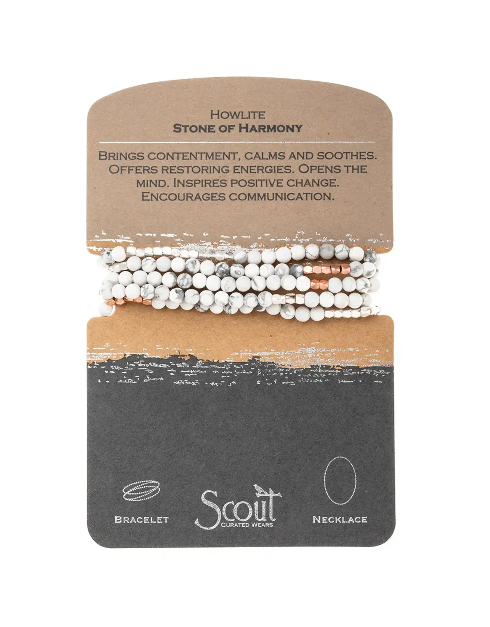 Stone Wrap - Howlite/Rose Gold