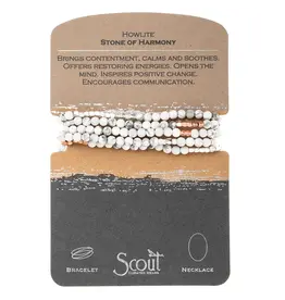 Stone Wrap - Howlite/Rose Gold