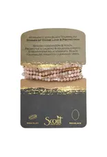 Stone Wrap - Morganite/Black Tourmaline