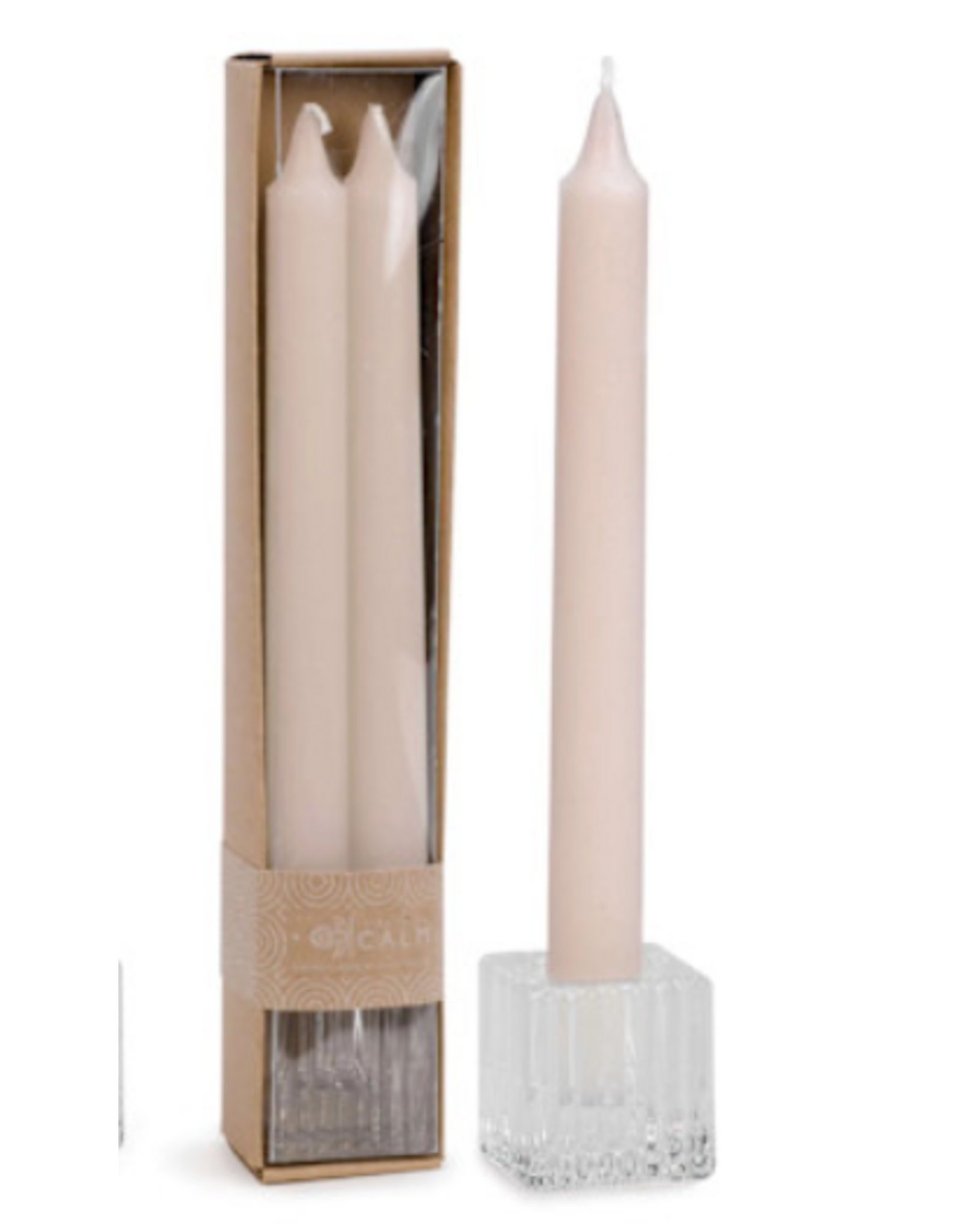 Jenere Dinner Candles with Holder - pink