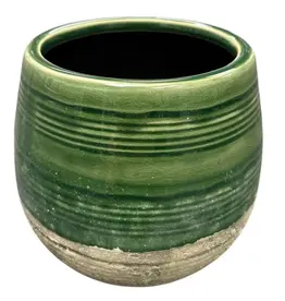 Jenere Green Ceramic Pot - small
