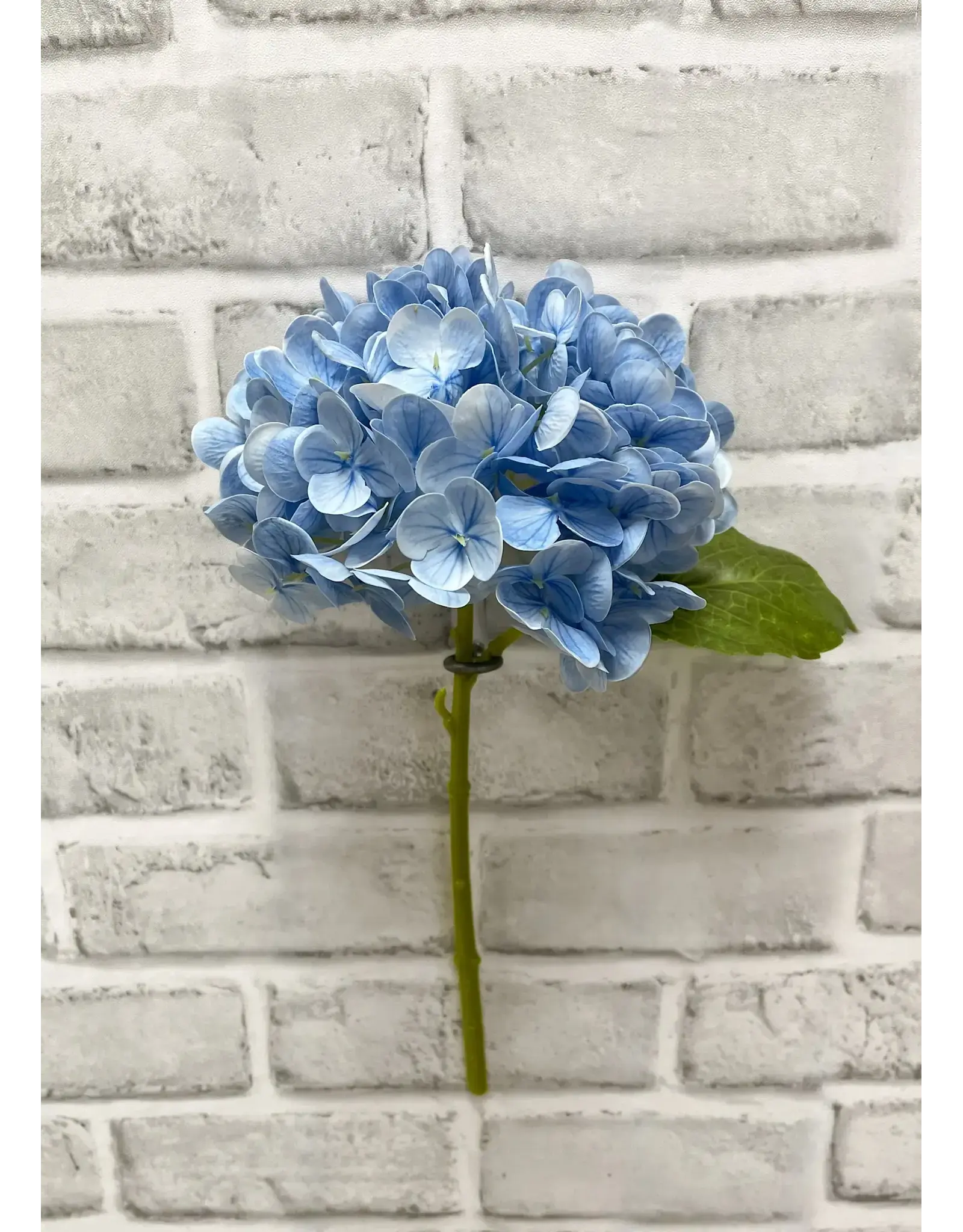 12" Fresh Touch Hydrangea Stem - Light Blue