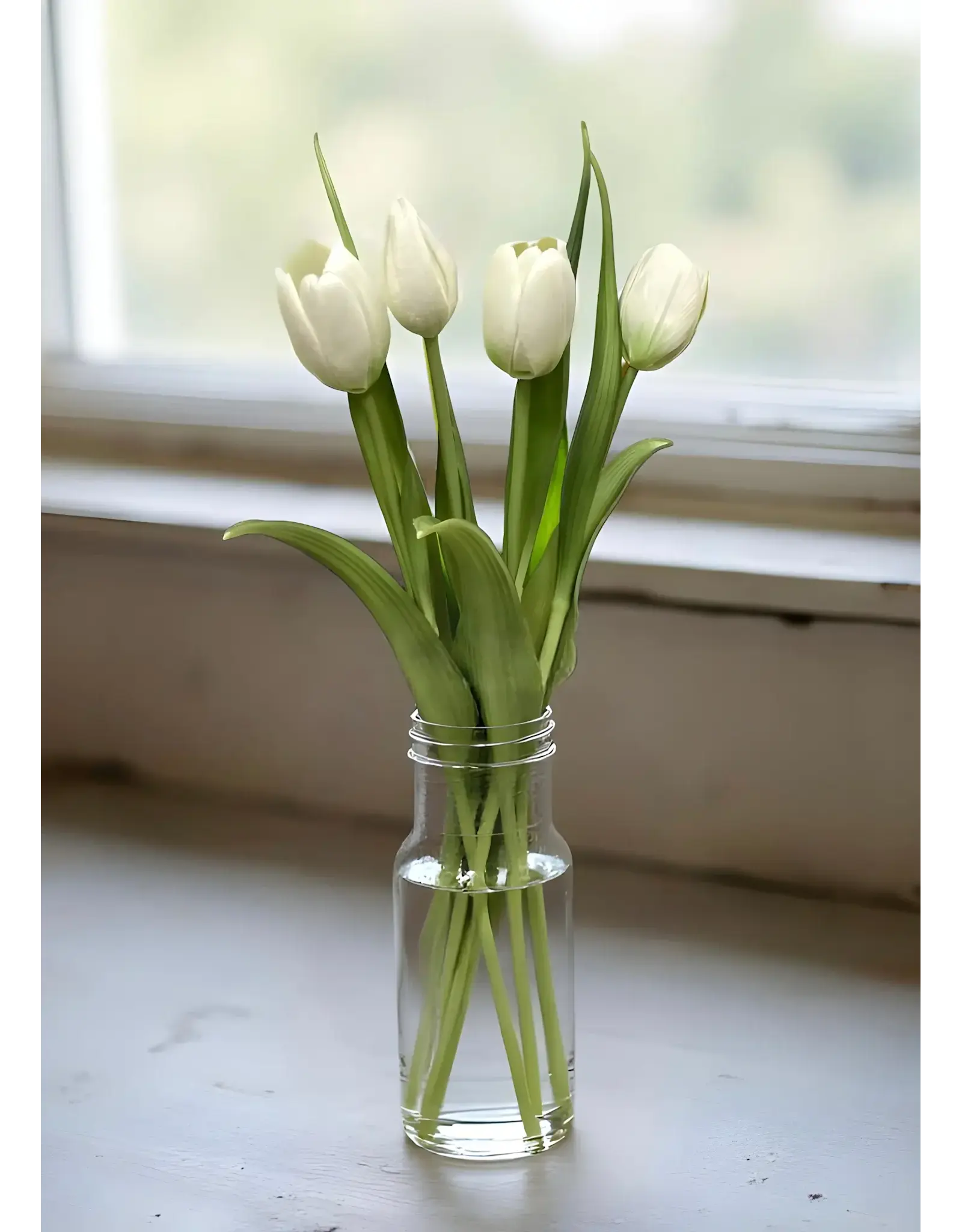 16" Fresh Touch Dynasty Tulip Bundle - White