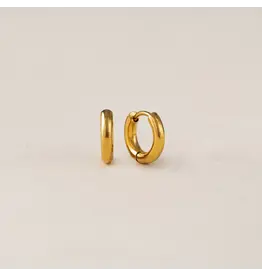 Tube 10mm Huggie Earrings - Gold