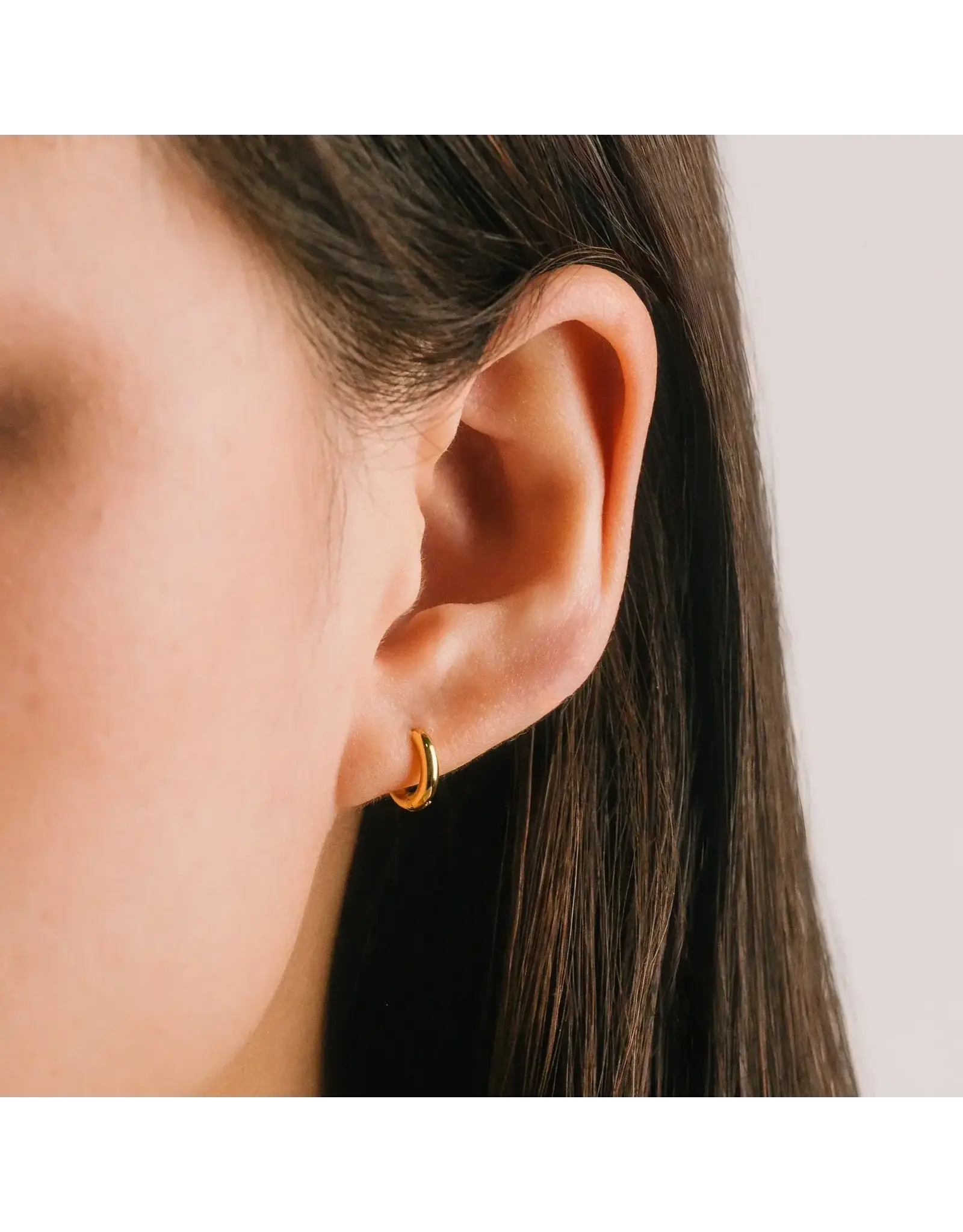 Tube 10mm Huggie Earrings - Gold