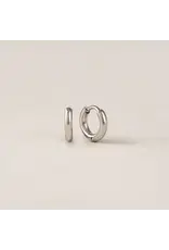 Tube 10mm Huggie Earrings - Silver
