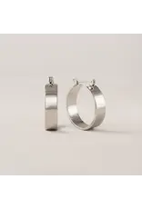 Khloe Hoop Earrings - Silver