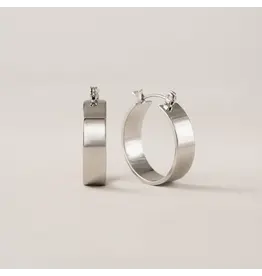 Khloe Hoop Earrings - Silver