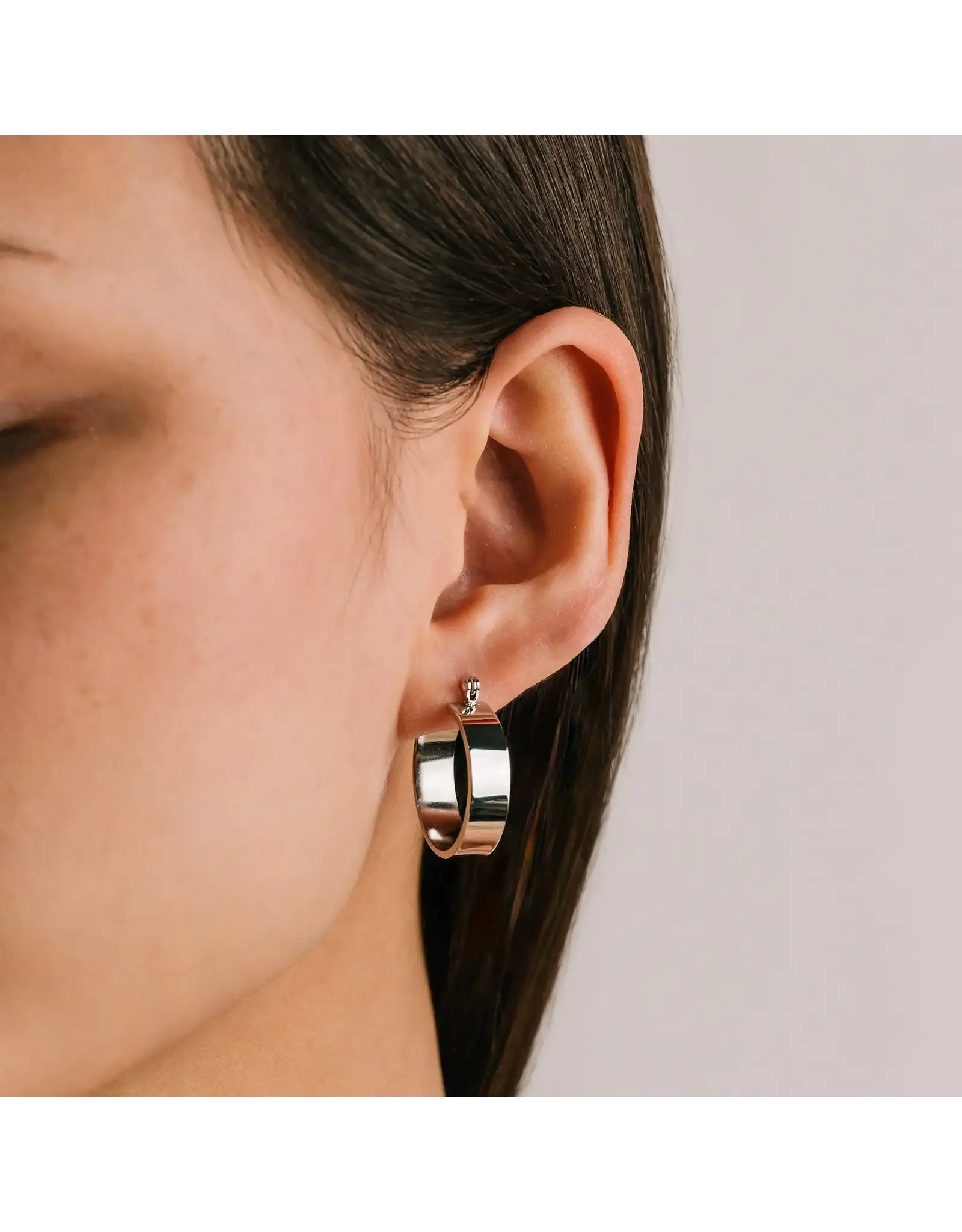 Khloe Hoop Earrings - Silver