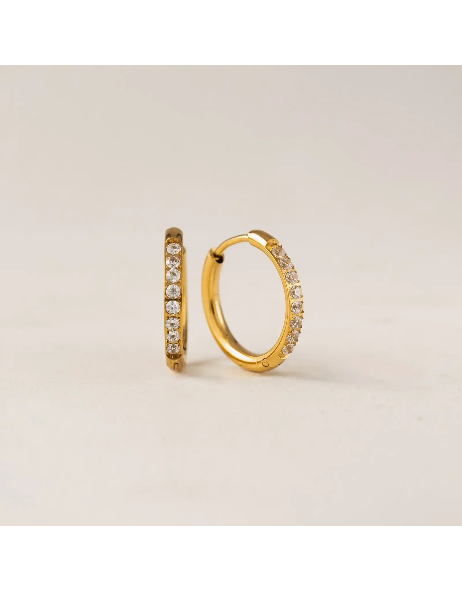 Evie 15mm Hoop Earrings - Gold