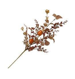 Holland Imports Spray Mini Leaves w/ Pods 24" Brown/Orange/Cream