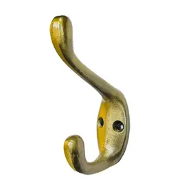 Ben Double Cast Iron Hook - Bronze
