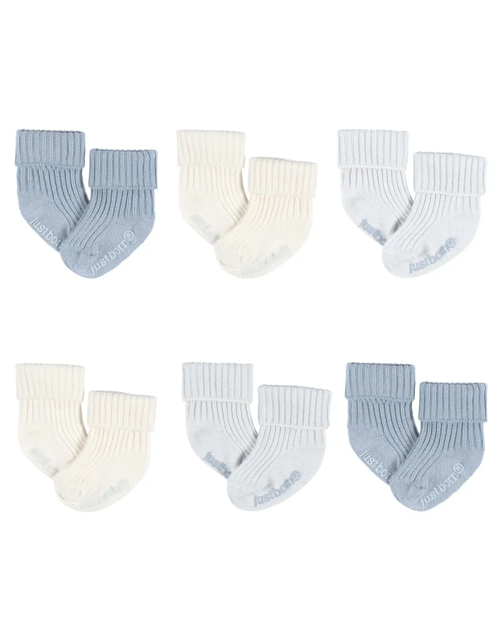 6pk Socks, 0-6months - blue