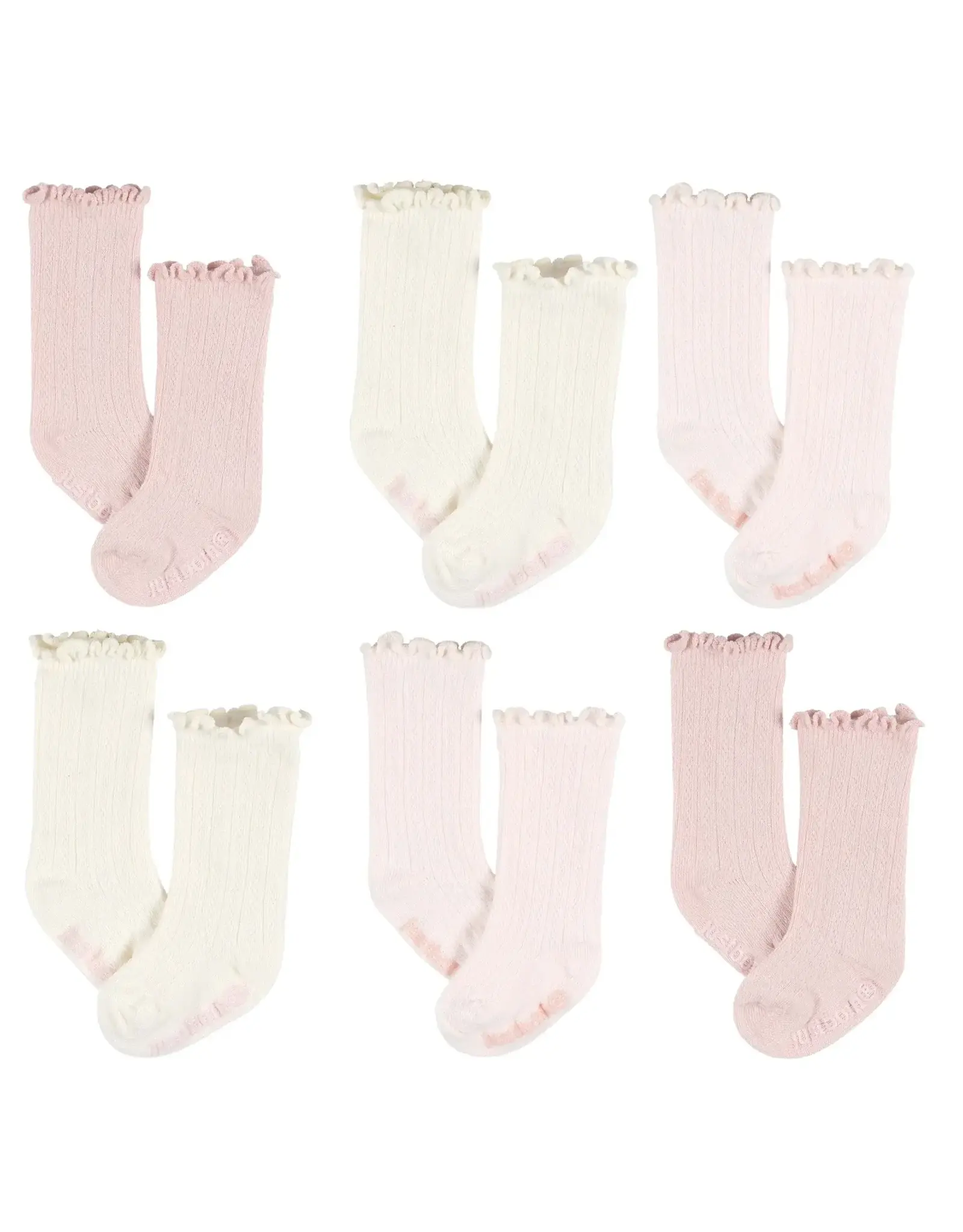 6pk Socks, 0-6months - pink