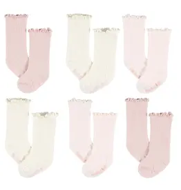 6pk Socks, 0-6months - pink