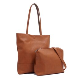 Amia 3-in-1 Reversible Tote - Cognac/Fossil
