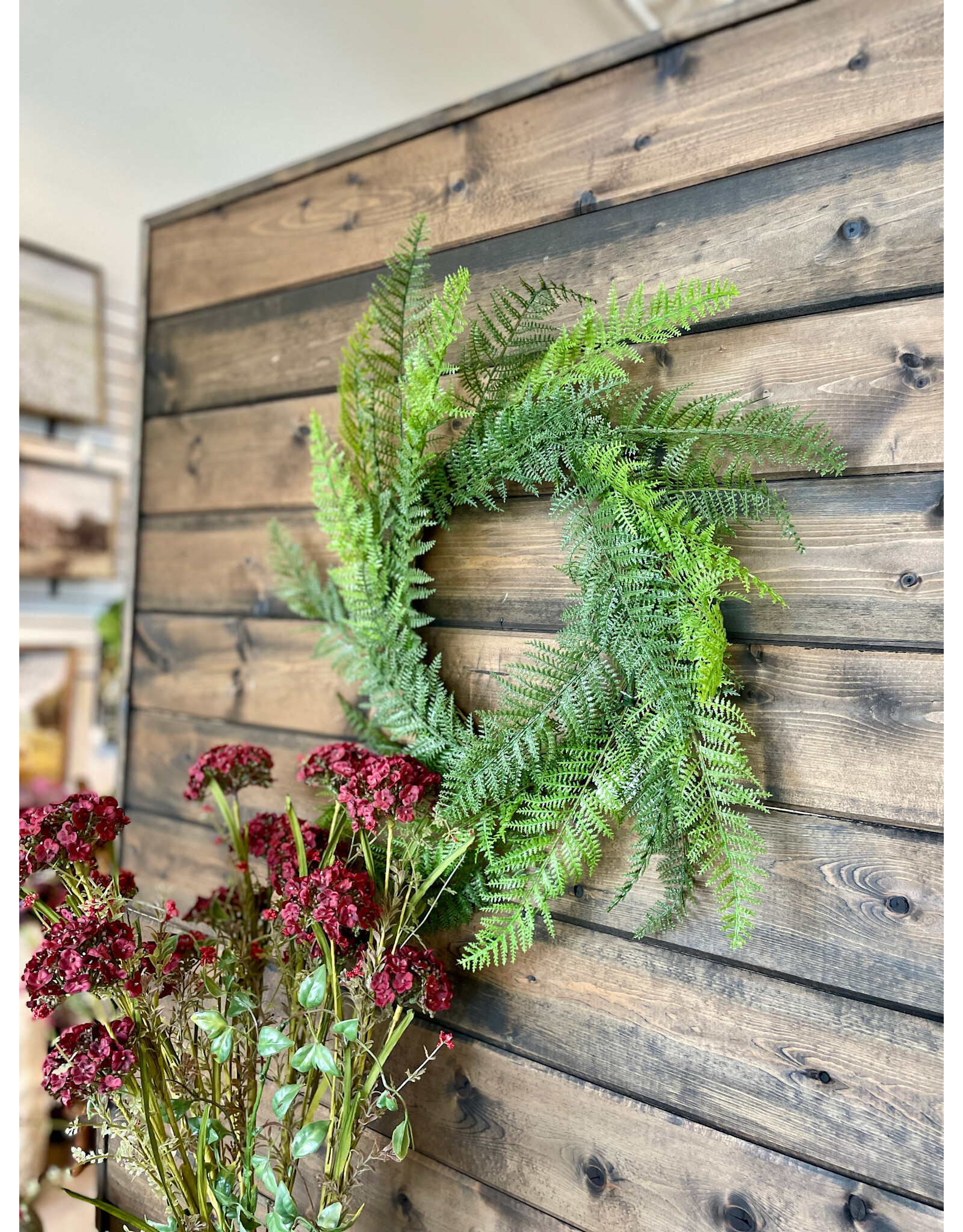 24" Lace Fern Wreath