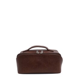 Ginette Travel Toiletry Case - Brown