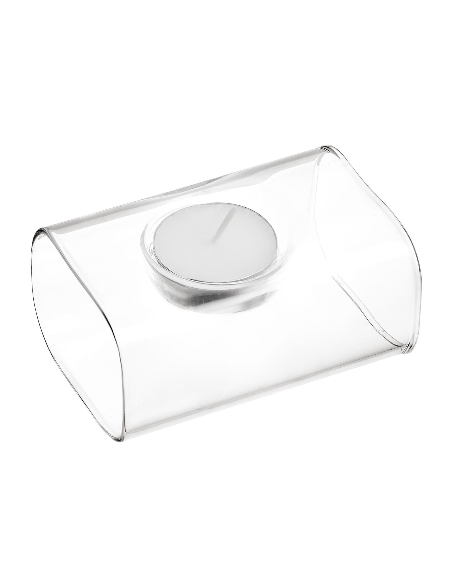 Clear Glass Candle Holder