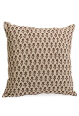 Brown Flower Print Cushion