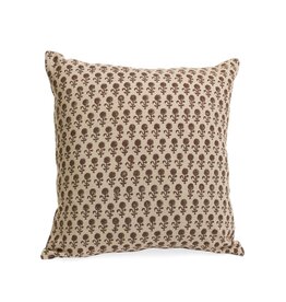Brown Flower Print Cushion